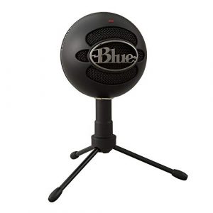 Blue Snowball iCE Plug 'n Play USB Microphone for Recording, Streaming, Podcasting, Gaming on PC and Mac, with Cardioid Condenser Capsule, Adjustable Desktop Stand and USB cable - Black